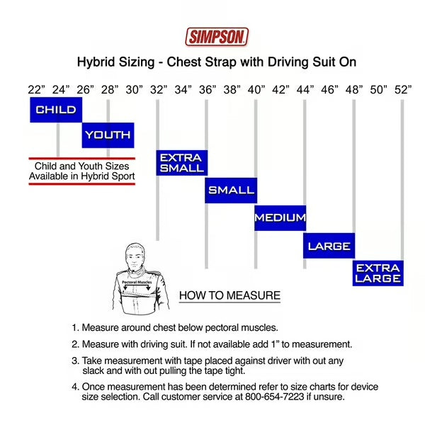 Simpson Hybrid Youth Sport Neck Restraint - Standard D-Ring Anchors